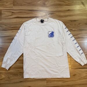 Obey Men’s L Long Sleeve Graphic T-Shirt Cream